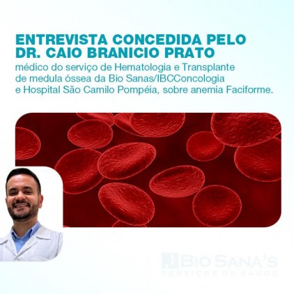 Dr. Caio Branicio Prato da entrevista para prefeitura do estado de São Paulo sobre anemia falciforme