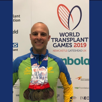 Participação de paciente transplantado de medula óssea em Jogos Mundiais dos Transplantados - Superação do paciente motiva a todos!
