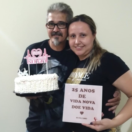Paciente comemora 25 anos da realização do transplante de medula óssea