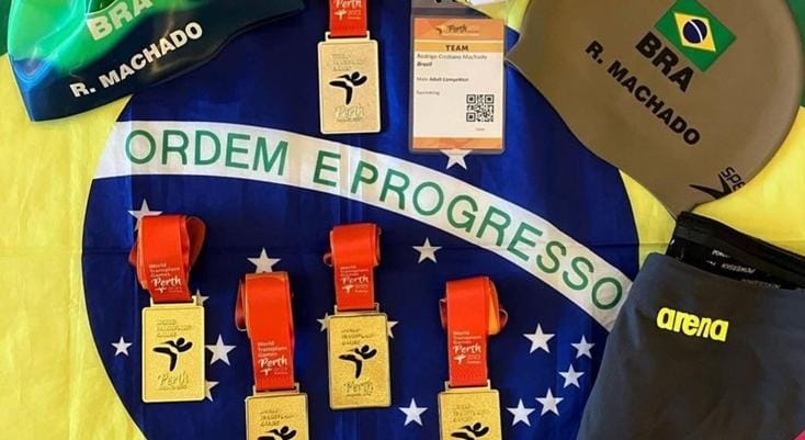 Registro do atleta Rodrigo Machado nos Jogos Mundiais para Transplantados