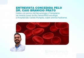 Dr. Caio Branicio Prato da entrevista para prefeitura do estado de São Paulo sobre anemia falciforme