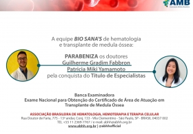 Parabéns pelo Título de Especialistas: Dr. Guilherme Gradim Fabbron e Dra. Patrícia Miki Yamamoto